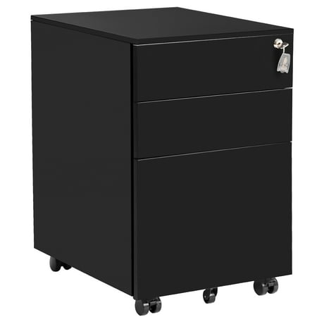 Clearance Mobile File Cabinet With 3 Drawers Heavy Duty Metal