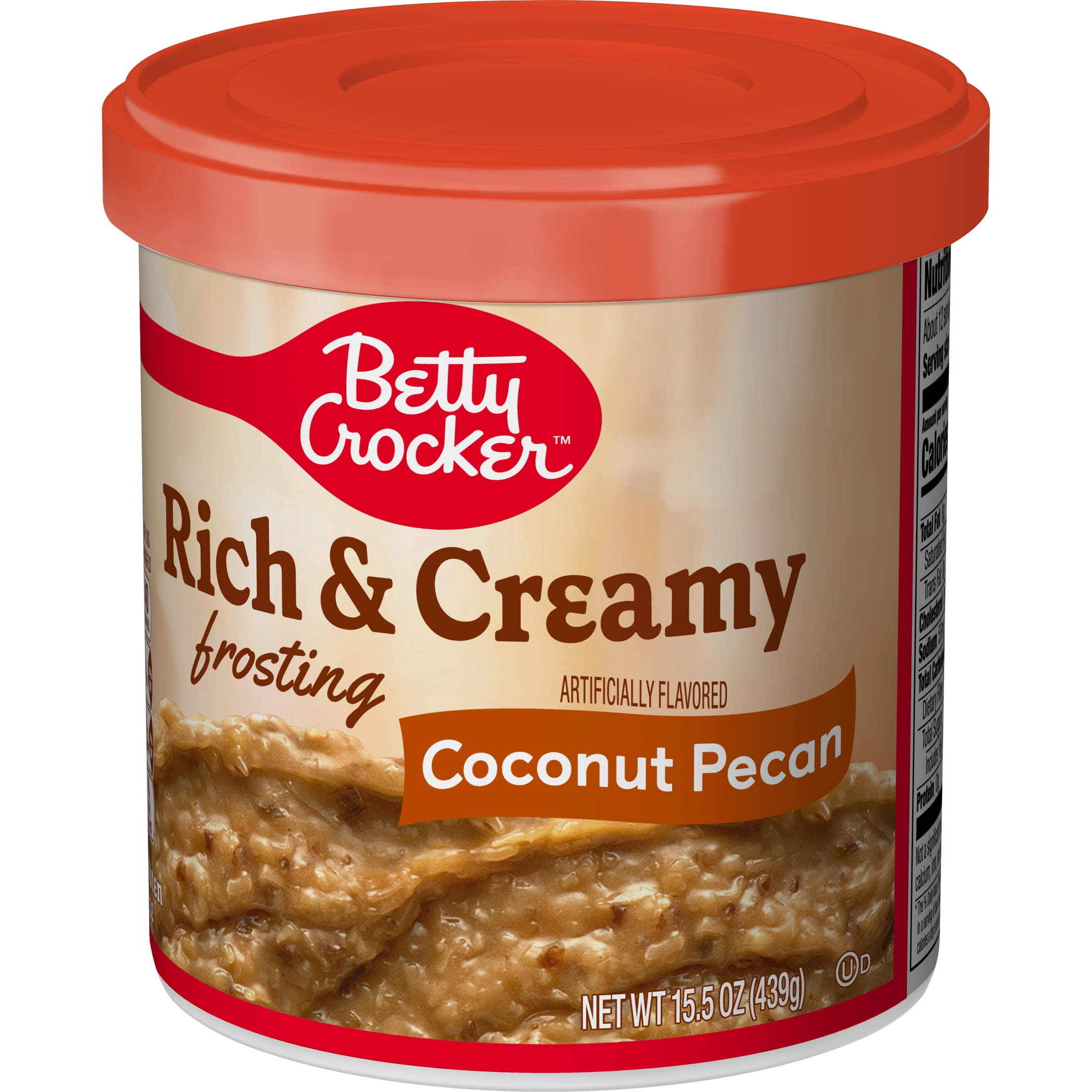 (2 pack) Betty Crocker Rich and Creamy Coconut Pecan Frosting, Gluten Free, 15.5 oz