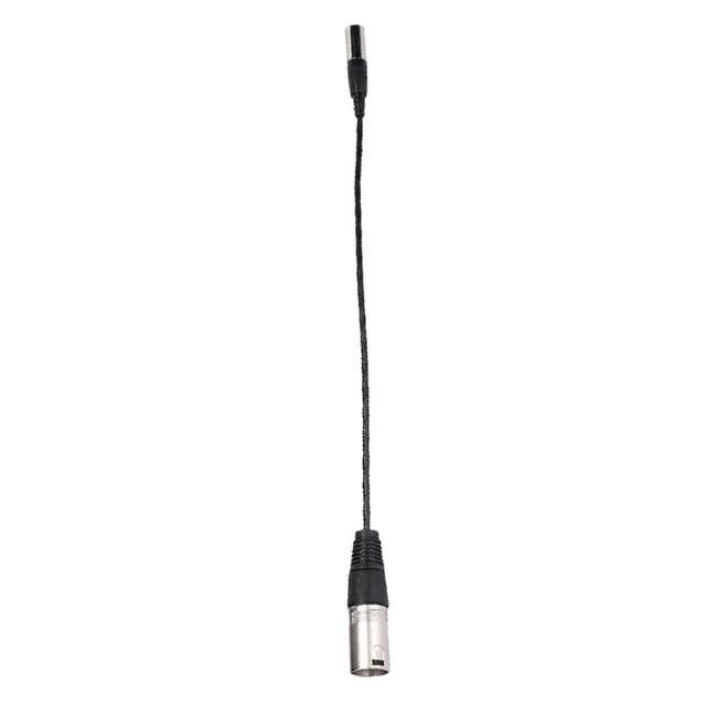 Audio Cable for Camera, Copper Wire 30cm Black Mini XLR Microphone Cable, Male to Male for SLR Cameras