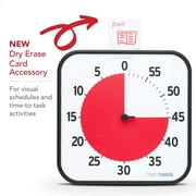 Time Timer 12 inch Visual Timer— 60 Minute Kids Desk Countdown Clock with Dry Erase Activity Card