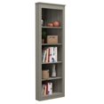 thumbnail image 3 of Inval 71" 5 Shelf Engineered Wood Corner Bookcase in Gray Smoke Oak, 3 of 9