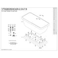 thumbnail image 6 of Kingston Brass VTSQ602824C427 60-Inch Acrylic Oval Rectangular Double Ended Pedestal Tub with Drain (No Faucet Drillings) in Glossy White/Brushed Brass, 6 of 8
