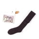 thumbnail image 4 of EeaseMX 1 par de calcetines de lana cálidos por encima de la rodilla para mujer, de otoño e invierno, estilo retro, de algodón (café)., 4 of 7