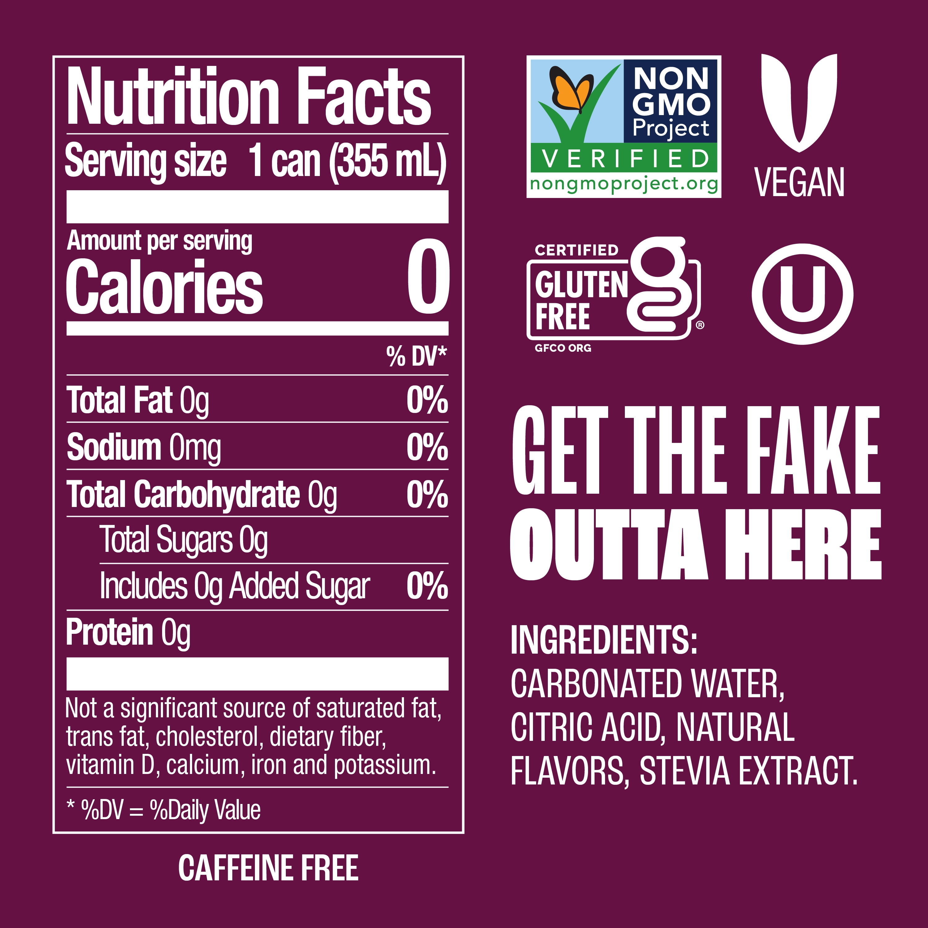 Zevia Zero Sugar, 0 Calorie Black Cherry Soda, 12 fl oz (Pack of 24)