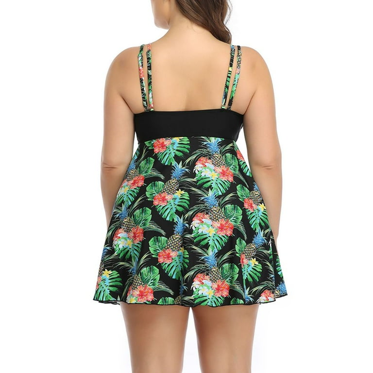 Knee length swim shop dress plus size