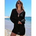 thumbnail image 4 of Women Beach Crochet Cover Ups Summer Knit Swimwear Mesh Bathing Suit Hollow Out Dress 2025 Vacation Swimsuit, 4 of 8