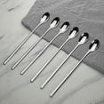 thumbnail image 2 of Latte Spoons Long Handle Teaspoons Set of 6 Stainless Steel Mixing Ice Cream Stirring Spoon, 2 of 4