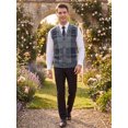 thumbnail image 2 of INSPIRE CHIC Men's Classic Sleeveless V-Neck Button Argyle Knitwear Sweater Cardigan Vest XL Light Gray, 2 of 6