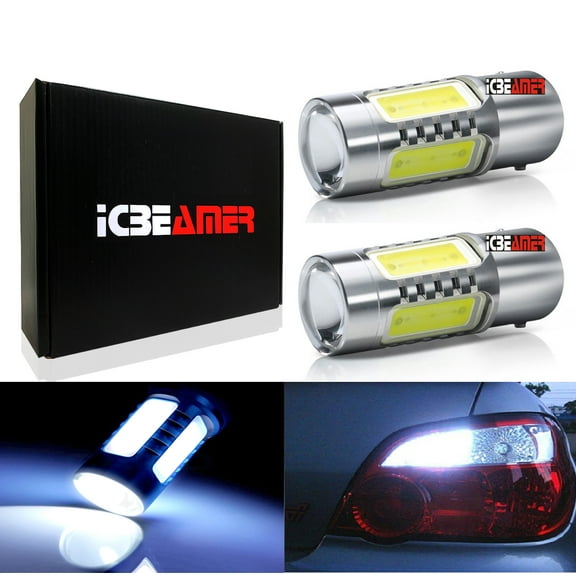 ICBEAMER Bright White 1156 4014 1156 1141 1003 7506 LED 11W Bulbs For Backup Reverse Lights,Xenon White(Pack of 2 pcs)