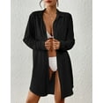 thumbnail image 2 of Bsubseach Button Down Bathing Suit Cover Up for Women Long Sleeve Shirt Dress Beach Vacation Clothing, 2 of 6