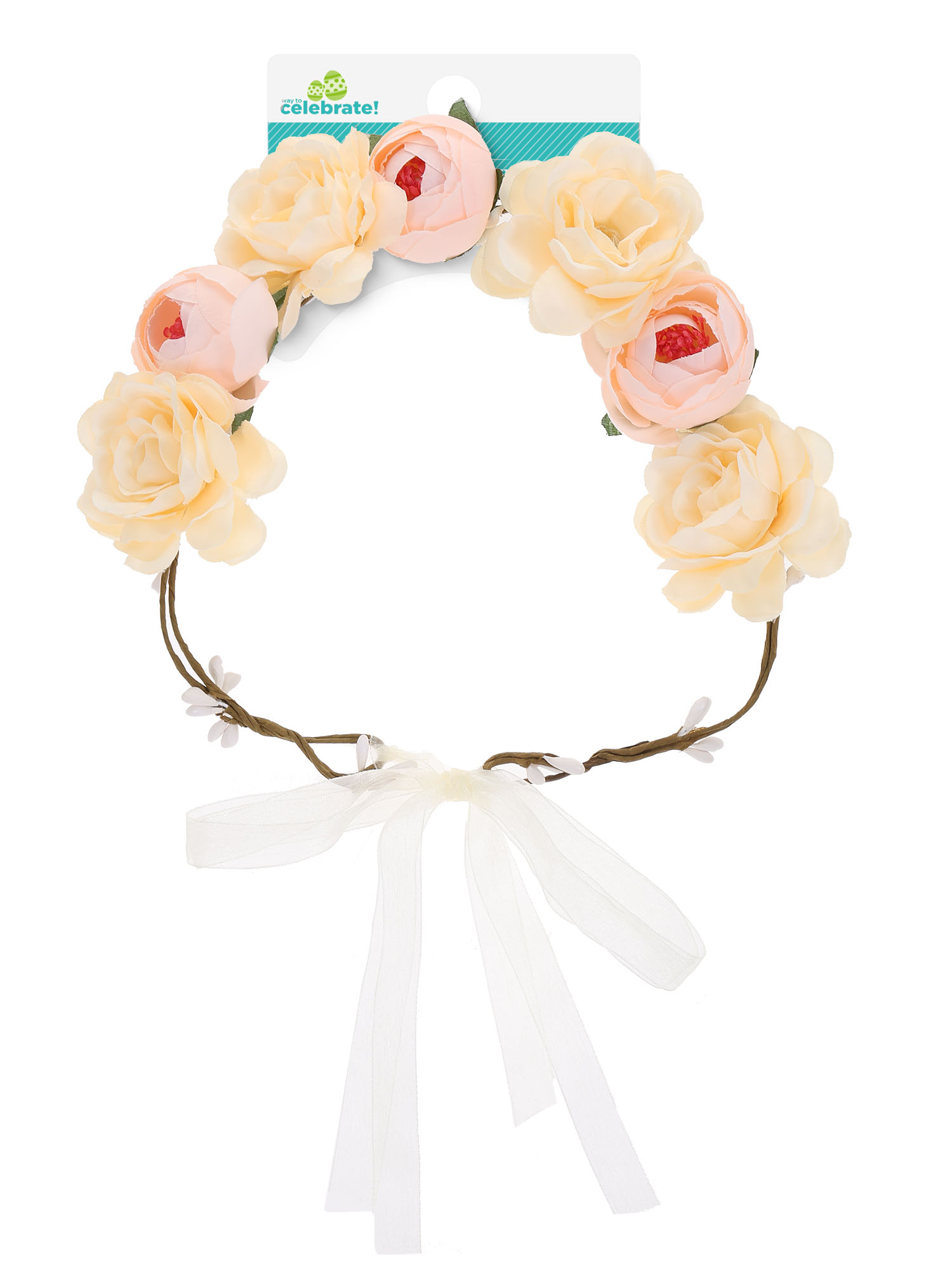 Way to Celebrate Easter Flower Crown Headband, 1 Piece