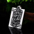 thumbnail image 2 of Nuevo collar con colgante de calavera del rey K de naipes exagerado para hombre, colgante de esqueleto de metal deslizante, accesorios de joyería para fiesta, 2 of 4