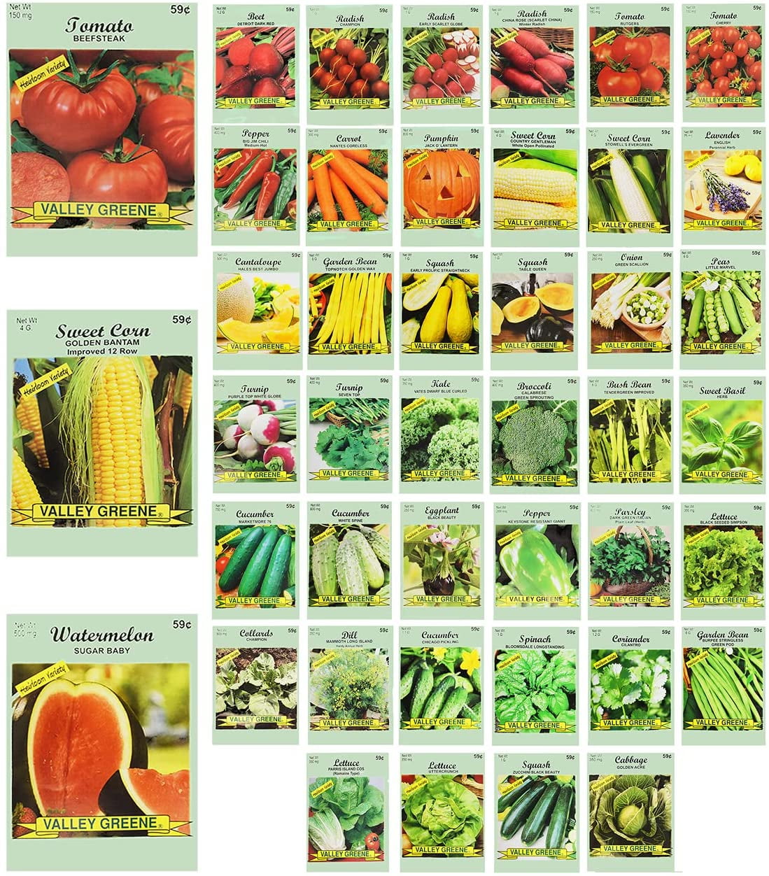 40 seed varieties 4 SEASONS HEIRLOOM VEGETABLE SEED SELECTION 