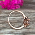 thumbnail image 6 of Morganite Engagement Ring With Solid 10k Rose Gold Promise Ring 6mm Round Cut 1.75 Carat Art Deco, 6 of 6