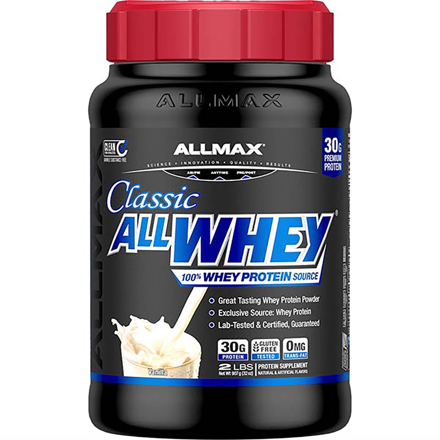 ALLMAX Nutrition ALLWHEY Classic, 100% Whey Protein, Vanilla, 2 Pound, 30g Protein per Serving, 20 Servings