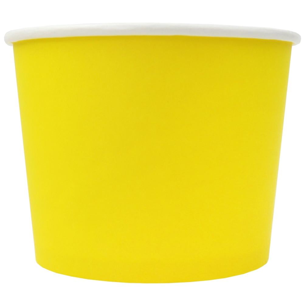 [1,000 Count] Yellow Paper Ice Cream Cups 12 oz EcoFriendly Paper