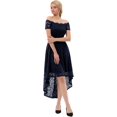 thumbnail image 4 of Dressystar Robe en Dentelle Épaules Dénudées Manches Courtes Robe de Cocktail Formelle, 4 of 6