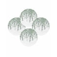 thumbnail image 7 of 13 Inch Round Placemats Set of 4, Green Eucalyptus Leaves Non Slip Heat Insulation PP Table Mats, Summer Botanical Weeping Watercolor Washable Place Mats for Kitchen Dining Party Table Decor, 7 of 7