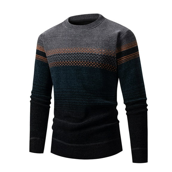 ZVNAΖH Sweaters for Men Clearance, Crewneck Pullover Sweater Men Big and Tall Knit Sweater Casual Knit Sweaters Winter Long Sleeve Sweaters