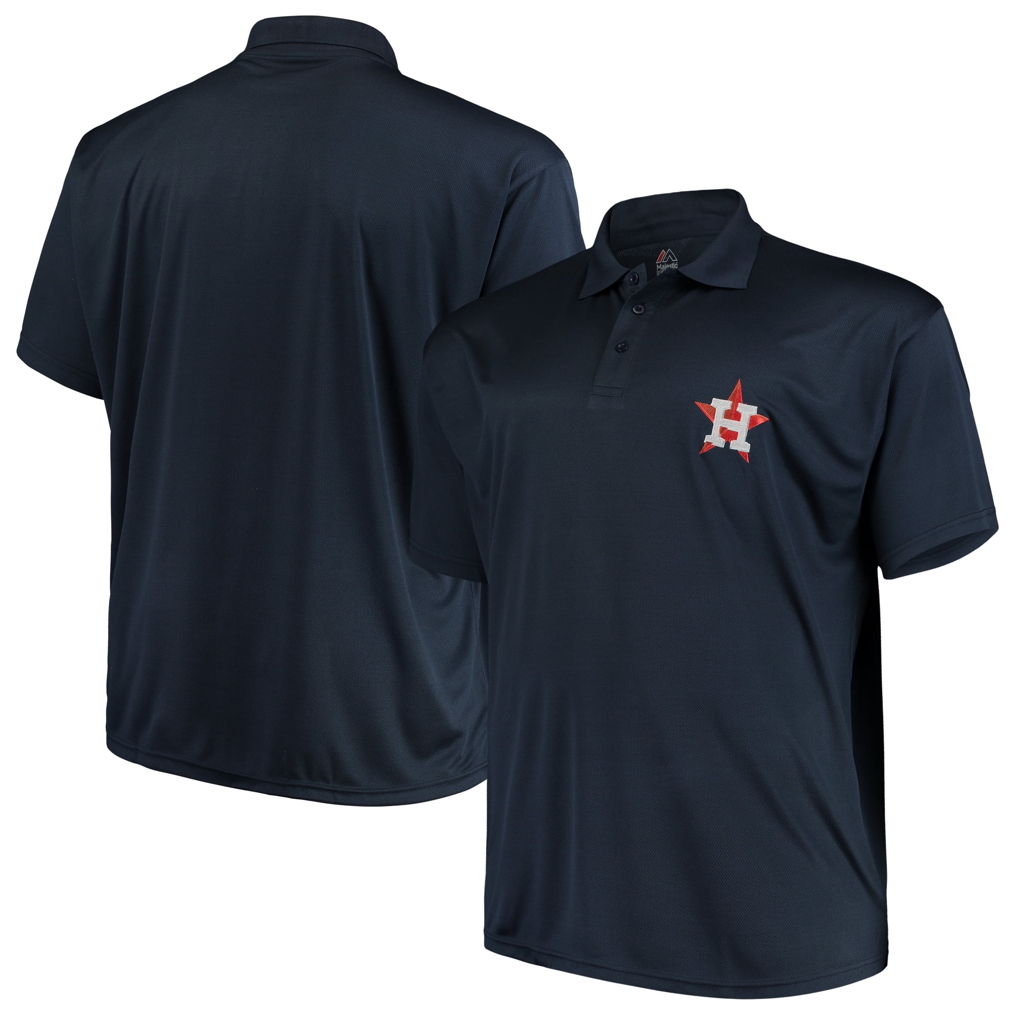 Houston Astros Majestic Big & Tall Solid Birdseye Polo - Navy - Walmart.com