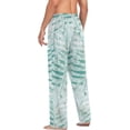 thumbnail image 6 of FREEAMG Men's Pajama Pants with Pockets Sleepwear Lounge Pants Stretch Casual Grass Watercolor Leaves, 6 of 7