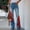 Red, variant on Women'S Jeans Flare Bell Bottom Flare Bell Bottom Lightweight Casual Comfortable Jeans Green L