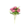 thumbnail image 2 of RuiJiao Silk Small Tea Rose Artificial Flowers Bouquets for Decorations, Faux Floral Arrangements Table Centerpieces, Realistic Fake Peony Roses Bouquet for Home Indoor Vase, 2 of 6