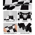 thumbnail image 2 of TIYOMI Plus Size Sweater Tops For Women 5X Heart Knit Black & White Checkerboard Sweaters Long Sleeve Tops V Neck Chunky Warm Pullover Sweaters Casual Fall Winter Sweater 5XL 26W 28W, 2 of 5