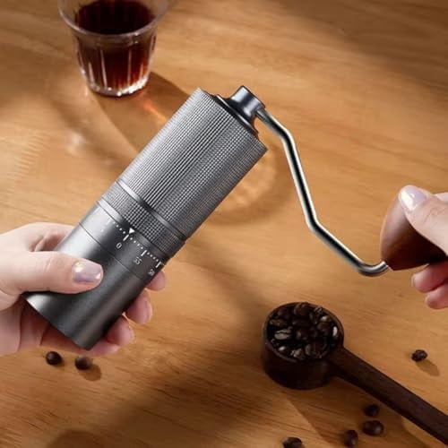 M1 Manual Coffee Grinder – 7-Star Stainless Steel Conical Burr, 60-Click Adjustment, 30g Capacity for Espresso, French Press & Cold Brew