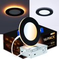 thumbnail image 1 of Luz empotrada CycevSun de 4" negra, regulable, con luz nocturna, 9 W, 1 of 8
