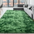 thumbnail image 7 of Softlife Soft Plush Tie Dye Velvet Rugs for Home Decor,Fluffy Carpet for Living Room,Bedroom,6' x 9',Emerald Green, 7 of 7