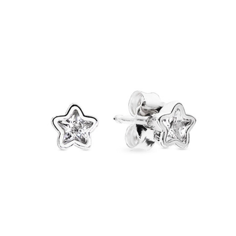 Bridal Jewellery Star 925 Sterling Silver Plain Earrings For Women's Best Friends Gift
