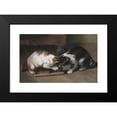 thumbnail image 2 of Eugene Remy Maes 14x11 Black Modern Framed Museum Art Print Titled - Two Cats with a Prey, 2 of 5