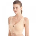 thumbnail image 3 of Stibadium Women's Front Closure Sport Bra Removable Pads Wirefree Racerback Workout Yoga Bras with Zipper, 3 of 6