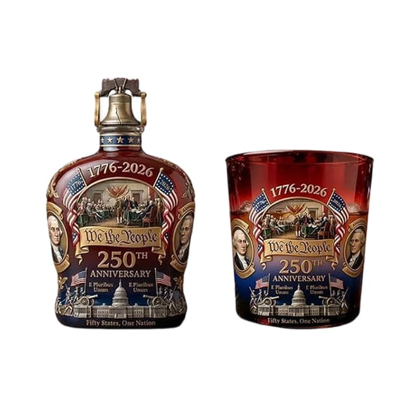 ACDANC 250Th Anniversary Whiskey Bottle, We the People 250Th Anniversary Personal Reserve Bottle, Independence Day Patriotic Gift for Liquor, Scotch, Bourbon Or Wine