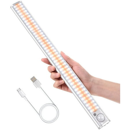 

Zeeyh 160 LED Under Cabinet Lights Rechargeable Motion Sensor Closet Light Dimmable Wireless Magnet Stick-on Anywhere Night Lights Bar for Bedroom Wardrobe Kitchen Hallway