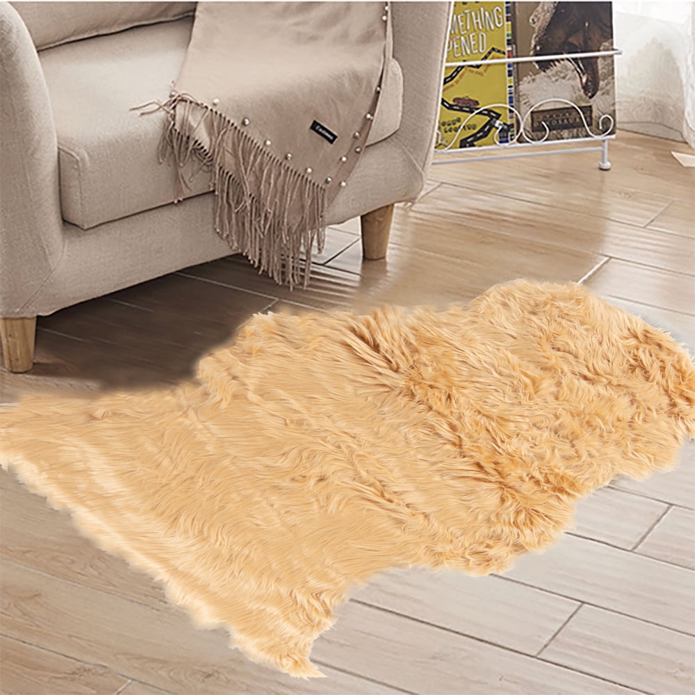 Context Ultra Soft Fluffy Rugs, Faux Fur Sheepskin Area Rug for Bedroom