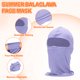 thumbnail image 4 of Uxcell 2 piezas Máscara Balaclava de Verano, Capucha de Protección Solar de Poliéster, Máscara Completa para Cabeza Refrigerante para Hombres y Mujeres, Pesca, Motocicleta, Ciclismo, Púrpura Claro, 4 of 7