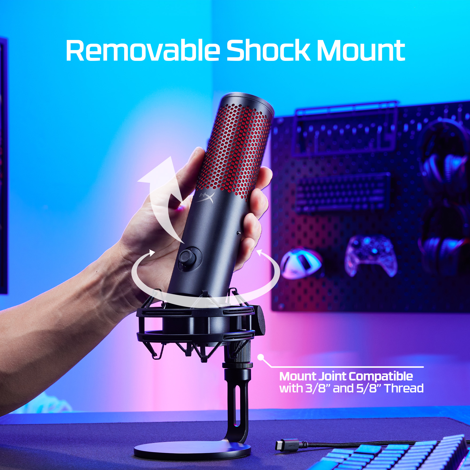 HyperX QuadCast 2 USB Microphone for Gaming and Streaming photo 7