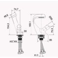 thumbnail image 3 of basin mixer tap waterfall bathroom sink taps Hot and cold brass washbasin faucet single hole bathroom faucet easy to install-C, 3 of 4