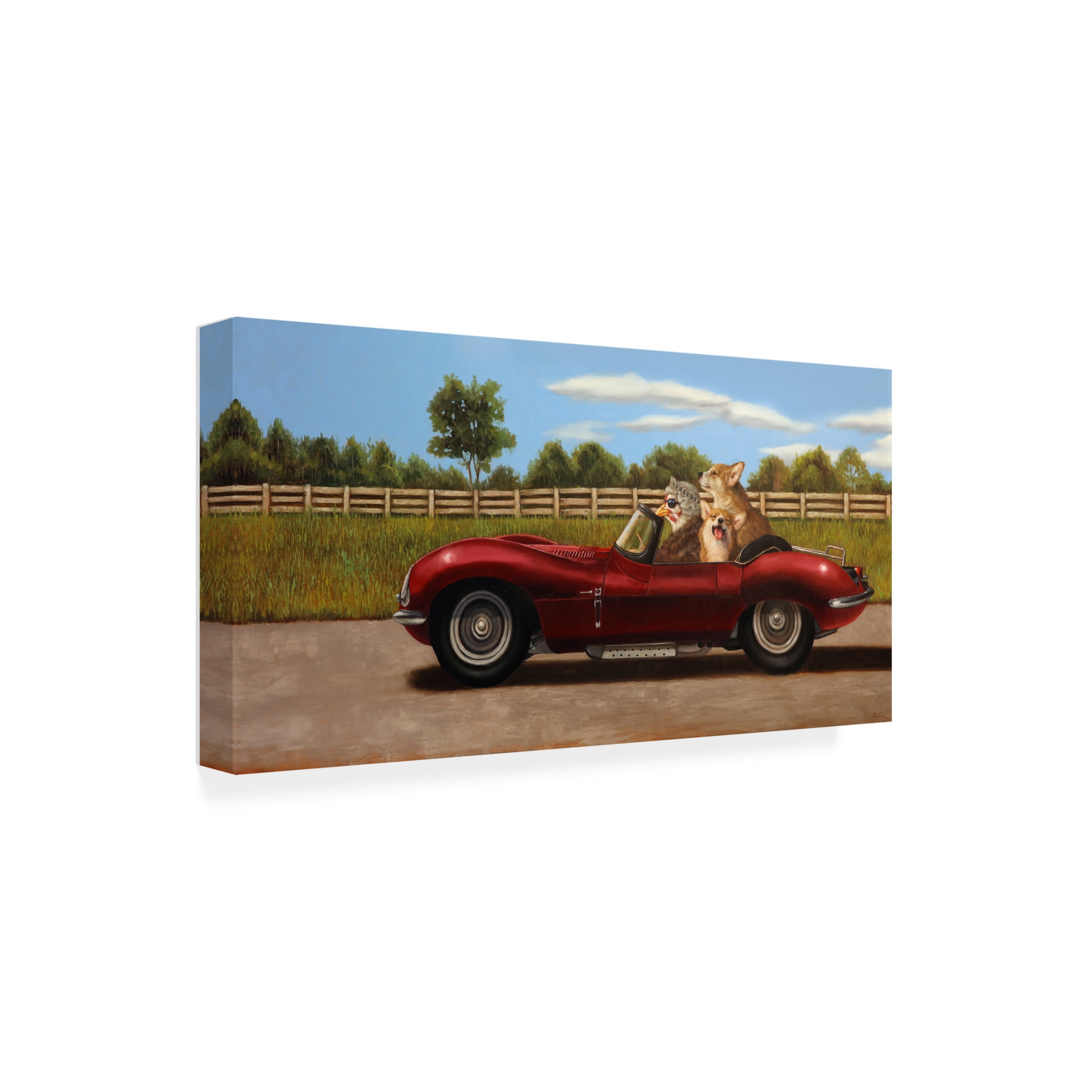 Canvas Wall Art - Lucia Heffernan 'Country Drive' Wall Art for Living Room, Bedroom, or Office Décor by Trademark Fine Art - 47 x 24 Inches