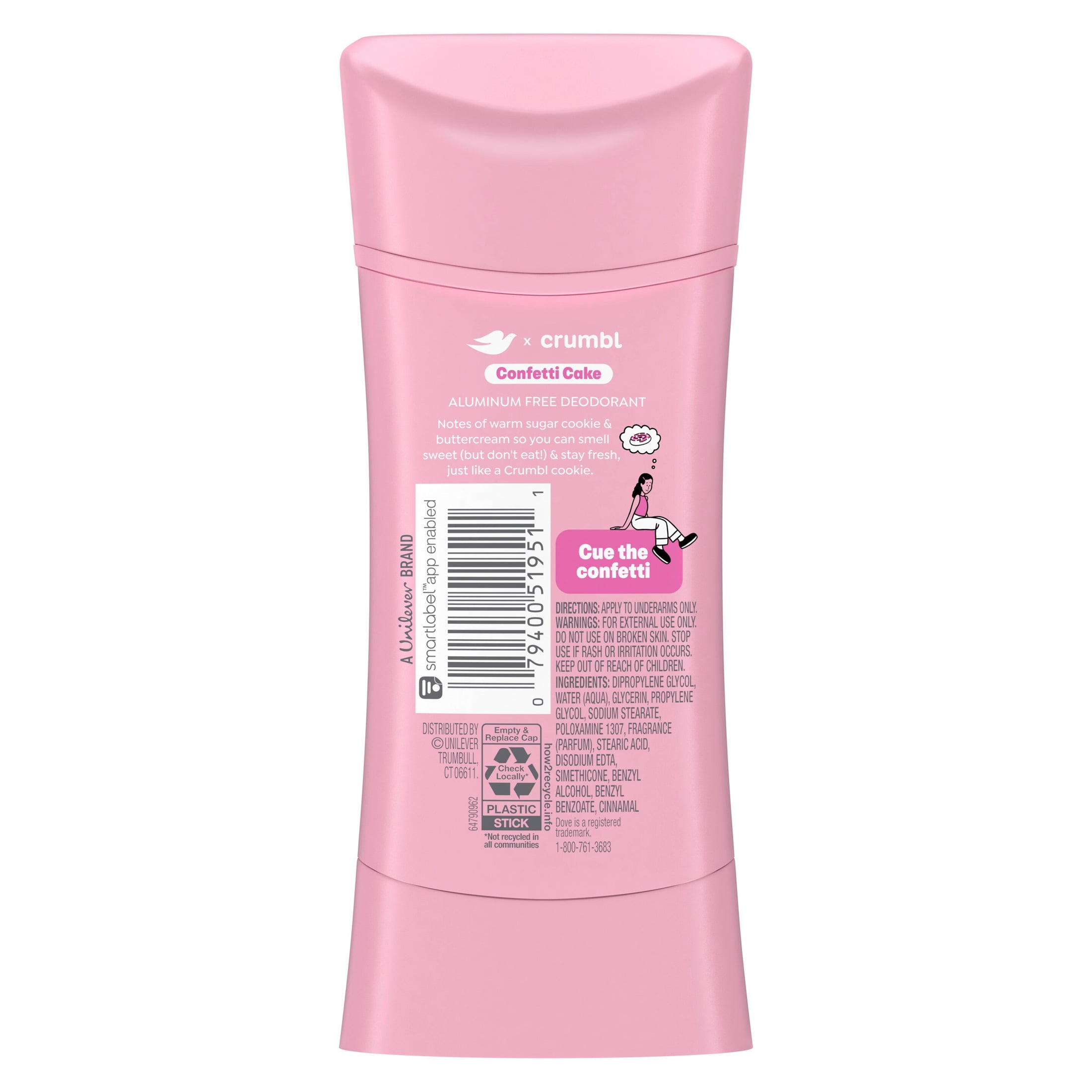 Dove Deodorant Spray Crumbl Confetti Cake ,2.6 Oz