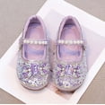 thumbnail image 5 of XinghaiYIDE Girls Rhinestone Soft-Sole Dress Shoes, Sparkly Ballet Flats for Performances/Weddings/Parties, Comfortable 2026 Footwear for Toddler/Little Kid, Sizes 2-11Y Purple, 5 of 8