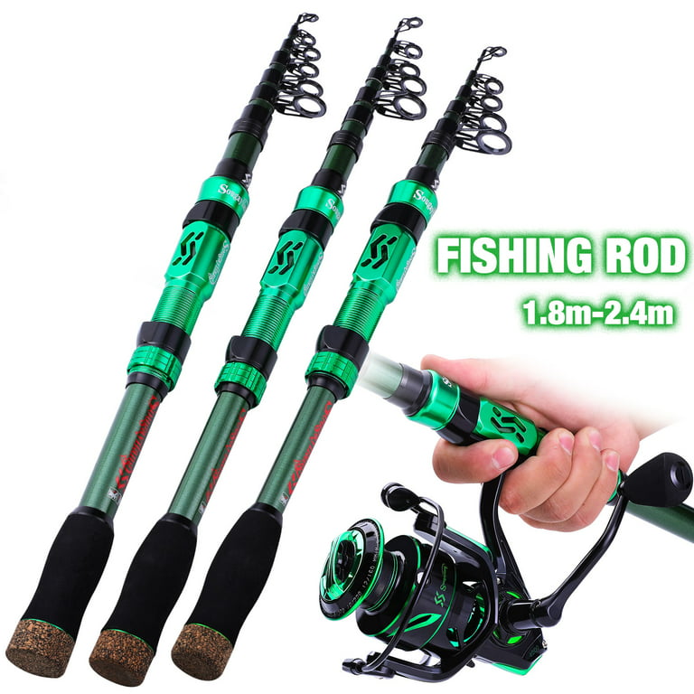 Sougayilang Telescopic Fishing Rod Portable Travel Fishing Pole for Bass  Trout Fishing