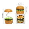 thumbnail image 3 of Hamburger Shaped Rechargeable LED Table Lamp, Multicolor Plastic, Size 15x8.2x8.2cm, with Pencil Sharpener, for Children's Room, Reading, and Decoration, 3 of 9