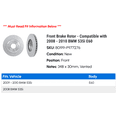 thumbnail image 2 of Front Brake Rotor - Compatible with 2008 - 2010 BMW 535i E60 2009, 2 of 2