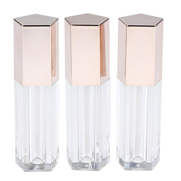 Tubo de Brillo de Labios Vacío 5 ml 3 Piezas con Tapones de Goma Jinwen