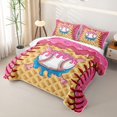 thumbnail image 3 of Homewish Pink Baseball Quilt King, Cute Sport King Coverlet Set for Girls and Boys, 3 Pieces, 1 Comforter and 2 Pillowcases, 3 of 7