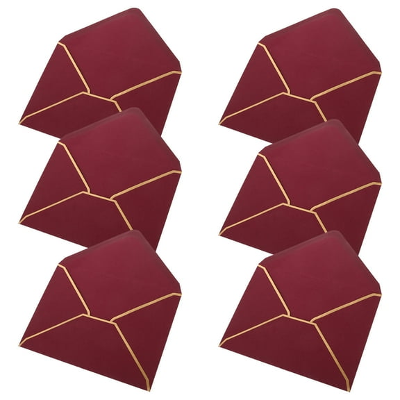 UPKOCH 10Set Plain Envelopes Paper Dark Red Retro Design for Letters