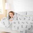 thumbnail image 4 of Homewish Fashion Grey Bowknot Bedding Comforter Set for Kids, Cartoon Princess Ribbon Twin Comforter Sets, Fairy Tale Reversible Bedding Set, Microfiber Bedroom Decor, 2pcs, 4 of 8